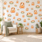 Guinea Pig Wall Stickers, Pumpkin Nursery Decor, Baby Animal Wall Decals, Ginger Cream Sage Autumn Kids Room Peel and Stick Wall Art