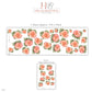 Begonia Wall Stickers, Peach Flower Nursery Decor, Botanical Rose Wall Decals, Coral Pink Green Girls Room Peel and Stick Wall Art
