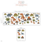 Dinosaur Wall Stickers, Dino Nursery Decor, T Rex Triceratops Volcano Wall Decals, Boys Kids Room Jurassic Peel and Stick Wall Art