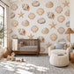 Seashell Wall Stickers, Beach Nursery Decor, Shell Starfish Wall Decals, Coastal Ocean Kids Room Pastel Peel and Stick Wall Art