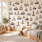 Boat Wall Stickers, Nautical Nursery Decor, Lighthouse Sailboat Tugboat Wall Decals, Boys Kids Room Harbour Peel and Stick Wall Art