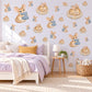 Jerboa Wall Stickers, Baby Desert Animal Nursery Decor, Cute Mouse Wall Decals, Honey Dusty Blue Kids Room Peel and Stick Wall Art