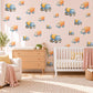 Cement Mixer Wall Stickers, Construction Truck Nursery Decor, Digger Vehicle Decals, Dusty Blue Boys Room Peel and Stick Wall Art