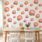 Ranunculus Wall Stickers, Apricot Flower Nursery Decor, Floral Wall Decals, Dusty Rose Sage Girls Kids Room Peel and Stick Wall Art
