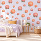 Ranunculus Wall Stickers, Apricot Flower Nursery Decor, Floral Wall Decals, Dusty Rose Sage Girls Kids Room Peel and Stick Wall Art