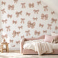 Bow Wall Stickers, Gingham Bow Nursery Decor, Pink Sage Green Bow Wall Decals, Girls Kids Room Coquette Ribbon Peel and Stick Wall Art