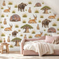 Safari Wall Stickers, African Animal Nursery Decor, Hippo Buffalo Meerkat Wall Decals, Kids Room Savanna Baobab Peel and Stick Wall Art