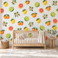 Citrus Wall Stickers, Lemon Orange Nursery Decor, Grapefruit Lime Fruit Wall Decals, Girls Kids Room Summer Peel and Stick Wall Art