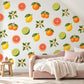 Citrus Wall Stickers, Lemon Orange Nursery Decor, Grapefruit Lime Fruit Wall Decals, Girls Kids Room Summer Peel and Stick Wall Art