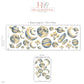 Space Wall Stickers, Celestial Nursery Decor, Moon Planet Star Wall Decals, Kids Room Navy Gold Galaxy Peel and Stick Wall Art