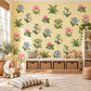 Wildflower Wall Stickers, Floral Nursery Decor, Bluebell Cosmos Clover Wall Decals, Girls Kids Room Botanical Peel and Stick Wall Art