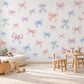 Bow Wall Stickers, Pastel Bow Nursery Decor, Watercolour Ribbon Wall Decals, Girls Room Pink Blue Lilac Coquette Peel and Stick Wall Art