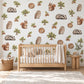 Woodland Animal Wall Stickers, Forest Nursery Decor, Badger Squirrel Owl Wall Decals, Kids Room Oak Tree Acorn Peel and Stick Wall Art
