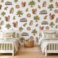 Woodland Animal Wall Stickers, Forest Nursery Decor, Badger Squirrel Owl Wall Decals, Kids Room Oak Tree Acorn Peel and Stick Wall Art
