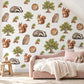 Woodland Animal Wall Stickers, Forest Nursery Decor, Badger Squirrel Owl Wall Decals, Kids Room Oak Tree Acorn Peel and Stick Wall Art