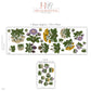 Wildflower Wall Stickers, Meadow Flower Nursery Decor, Yarrow Scabious Botanical Wall Decals, Kids Room Lilac Yellow Peel and Stick Wall Art