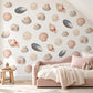 Seashell Wall Stickers, Beach Nursery Decor, Shell Sand Dollar Mussel Wall Decals, Kids Room Coastal Peach Blue Peel and Stick Wall Art