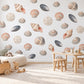 Seashell Wall Stickers, Beach Nursery Decor, Shell Sand Dollar Mussel Wall Decals, Kids Room Coastal Peach Blue Peel and Stick Wall Art