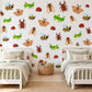 Bug Wall Stickers, Insect Nursery Decor, Ladybird Bee Grasshopper Beetle Wall Decals, Kids Room Crayon Minibeast Peel and Stick Wall Art