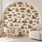 Safari Animal Wall Stickers, African Nursery Decor, Wild Dog Aardvark Pangolin Wall Decals, Kids Room Ochre Baobab Peel and Stick Wall Art