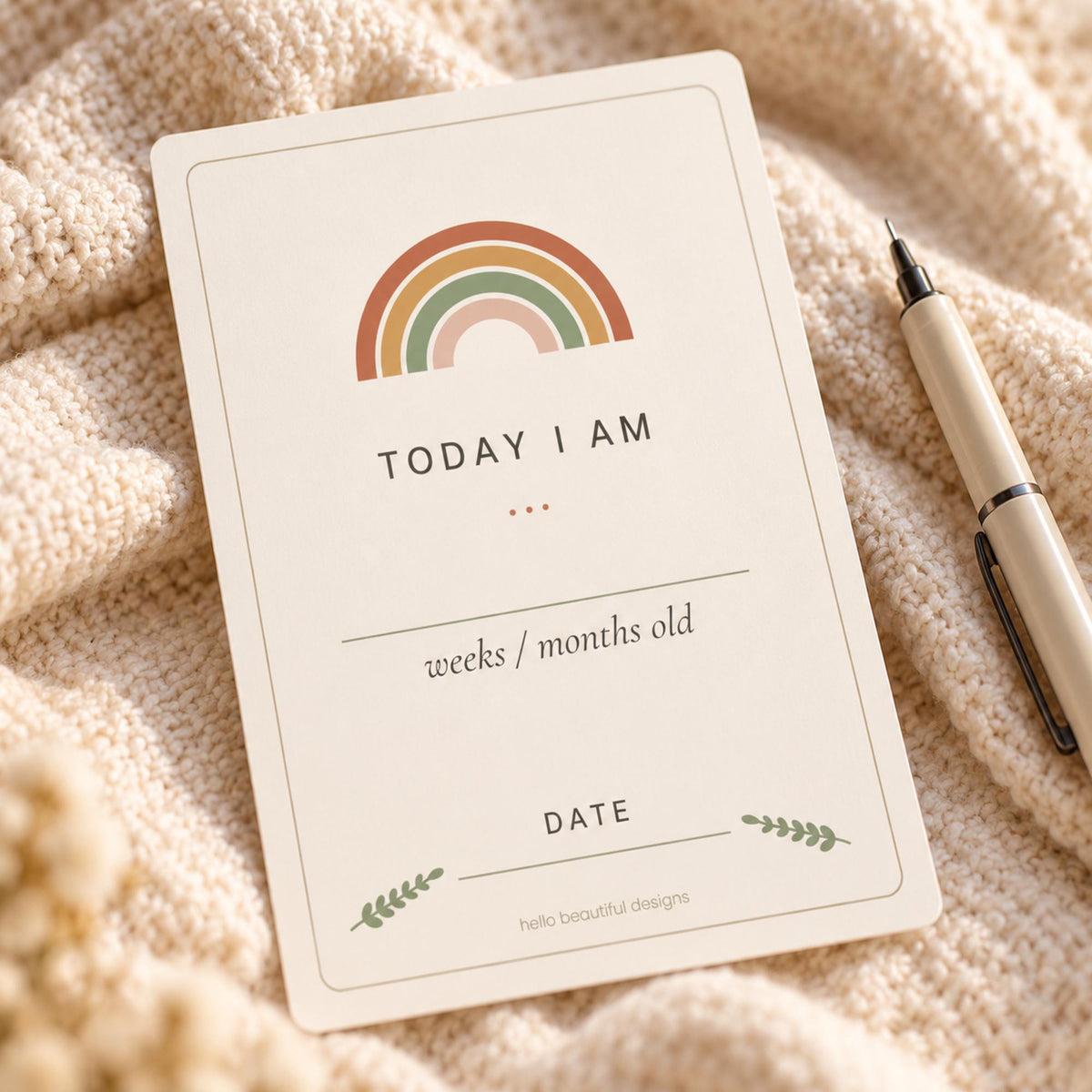 Baby Milestone Cards Printable, 40 Boho Rainbow Monthly & Firsts Set, Gender Neutral Photo Prop