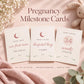 Pregnancy Milestone Cards Printable, Bump Week Cards, Pregnancy Announcement, Baby Bump Photo Prop, Blush Boho Pregnancy Journey Cards