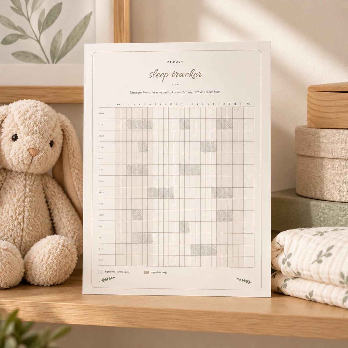 Newborn Feeding Log Printable, Baby Nappy Tracker, Breastfeeding and Bottle Log, Baby Sleep Tracker, New Mum Planner A4 and US Letter
