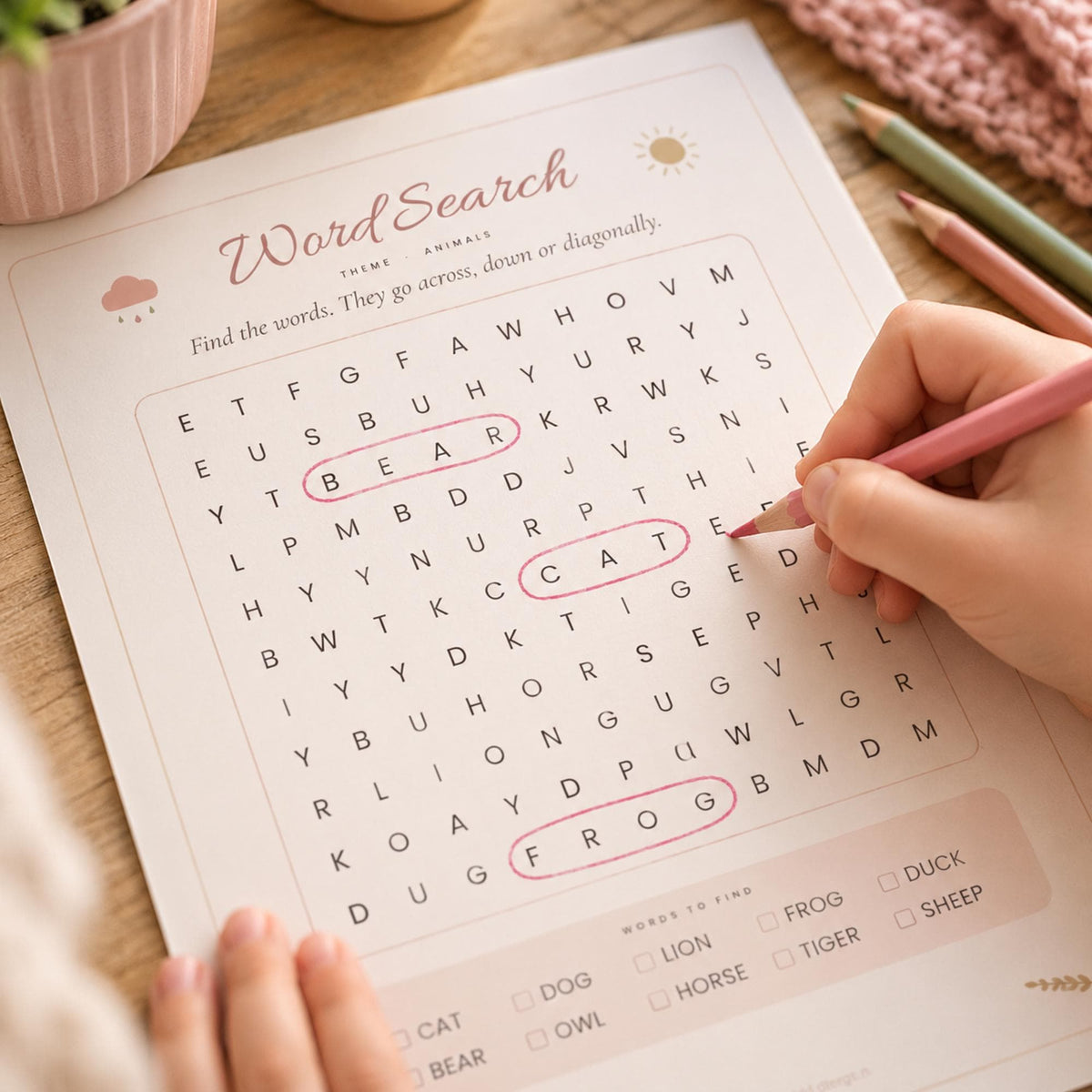 Rainy Day Activity Pack for Kids, Printable Mazes, Word Search, Dot to Dot, Kids Activity Book, Ages 4 to 8, Boho, A4 & US Letter