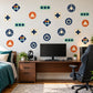 Gamer Wall Stickers, Gaming Room Decor, Controller Button Wall Decals, Boys Kids Bedroom Navy Orange Teal Peel and Stick Wall Art