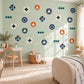 Gamer Wall Stickers, Gaming Room Decor, Controller Button Wall Decals, Boys Kids Bedroom Navy Orange Teal Peel and Stick Wall Art