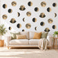 Moon Phase Wall Stickers, Celestial Nursery Decor, Vintage Moon Wall Decals, Boho Kids Room Gold Black Peel and Stick Wall Art