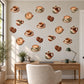 Coffee Cup Wall Stickers, Kitchen Wall Decor, Espresso Latte Wall Decals, Cafe Coffee Bean Brown Sage Peel and Stick Wall Art