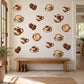 Coffee Cup Wall Stickers, Kitchen Wall Decor, Espresso Latte Wall Decals, Cafe Coffee Bean Brown Sage Peel and Stick Wall Art