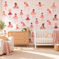 Ballerina Wall Stickers, Ballet Nursery Decor, Dancer Wall Decals, Girls Bedroom Pink Tutu Diverse Ballerina Peel and Stick Wall Art