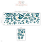 Ocean Wave Wall Stickers, Surf Nursery Decor, Retro Wave Wall Decals, Coastal Kids Room Teal Navy Peel and Stick Wall Art