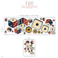 Dice Wall Stickers, Board Game Room Decor, Retro Dice Domino Wall Decals, Gamer Teen Kids Room Red Navy Mustard Peel and Stick Wall Art