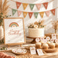 Boho Rainbow Birthday Party Printables, Happy Birthday Banner, Welcome Sign, Cupcake Toppers, Invitation, Neutral Party Decor