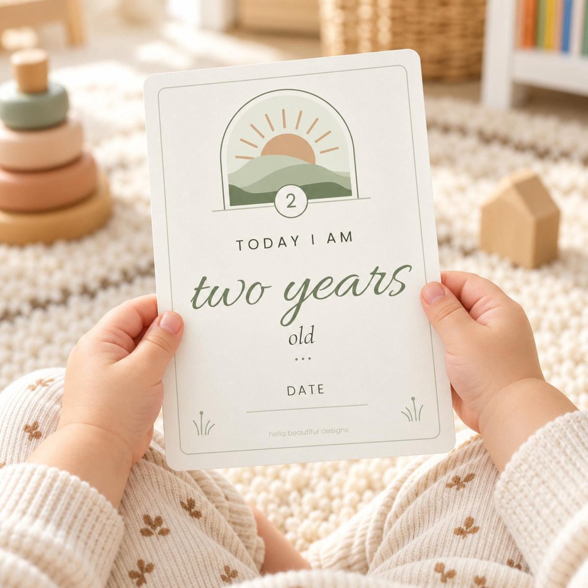 Toddler Milestone Cards Printable, 13 Months to 3 Years Photo Cards, Toddler Firsts, Sage Boho Milestone Cards, First Birthday Gift