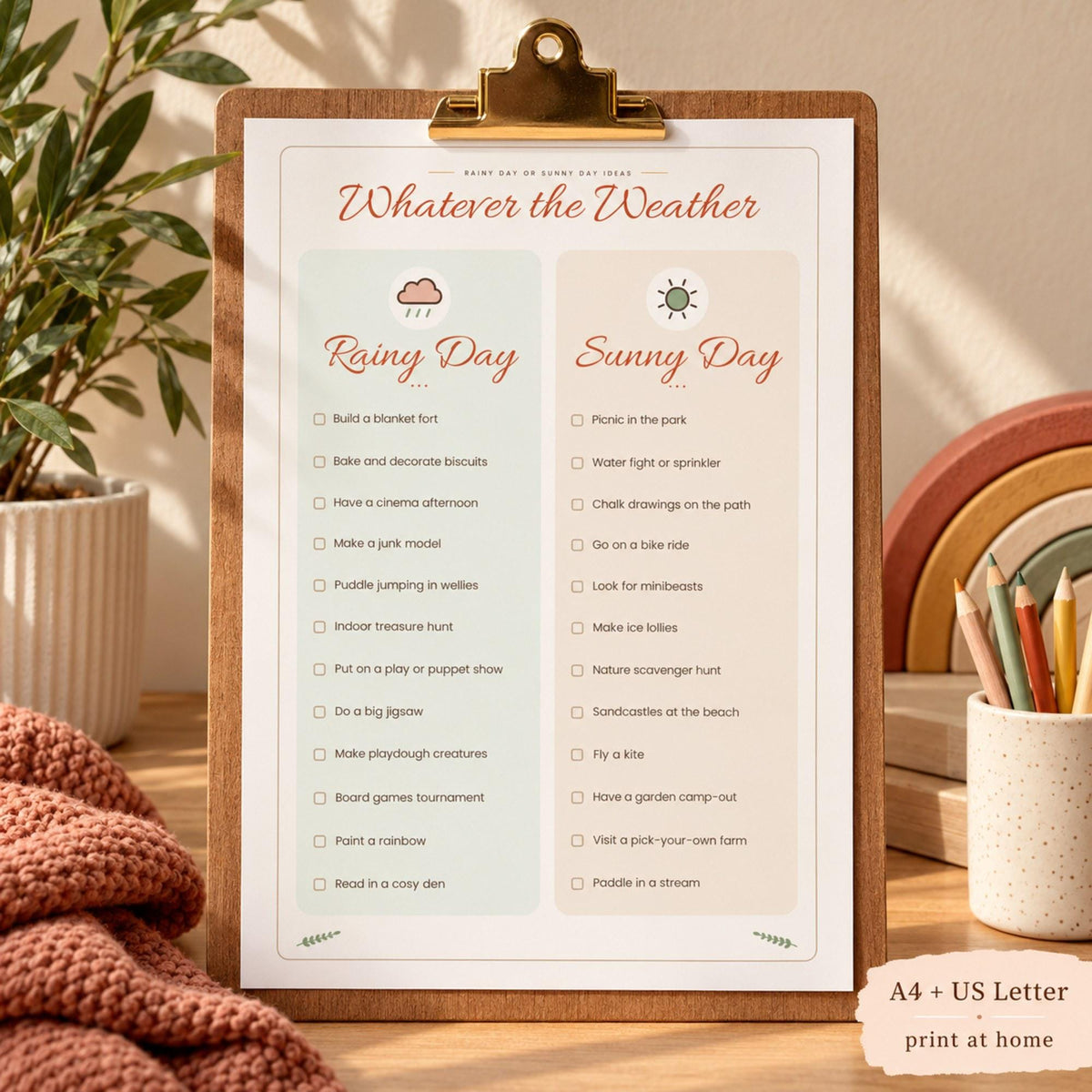 Summer Bucket List for Kids Printable, Boredom Jar Ideas, 60 Activity Slips, School Holiday Activities, Rainy Day Ideas, A4 & Letter