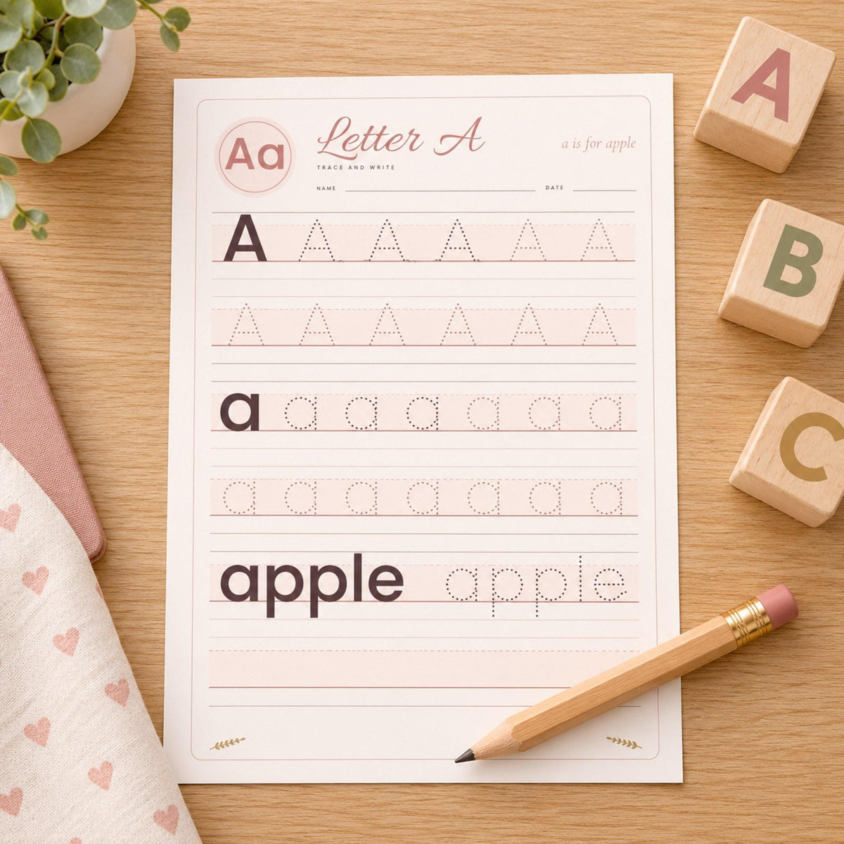 Alphabet Tracing Worksheets Printable, Number Tracing 0 to 20, Handwriting Practice, Preschool Letter Tracing, EYFS Reception, A4 Letter