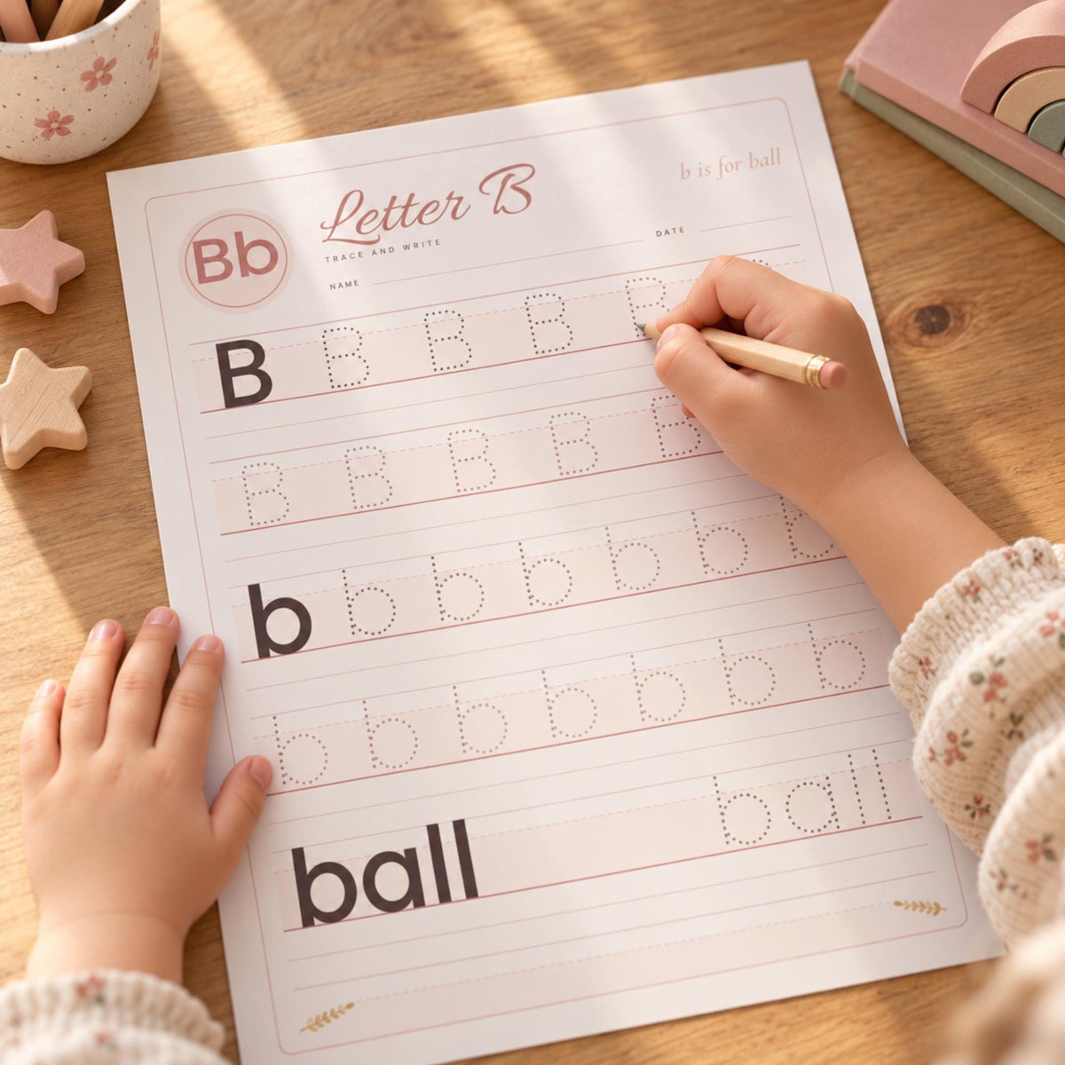 Alphabet Tracing Worksheets Printable, Number Tracing 0 to 20, Handwriting Practice, Preschool Letter Tracing, EYFS Reception, A4 Letter