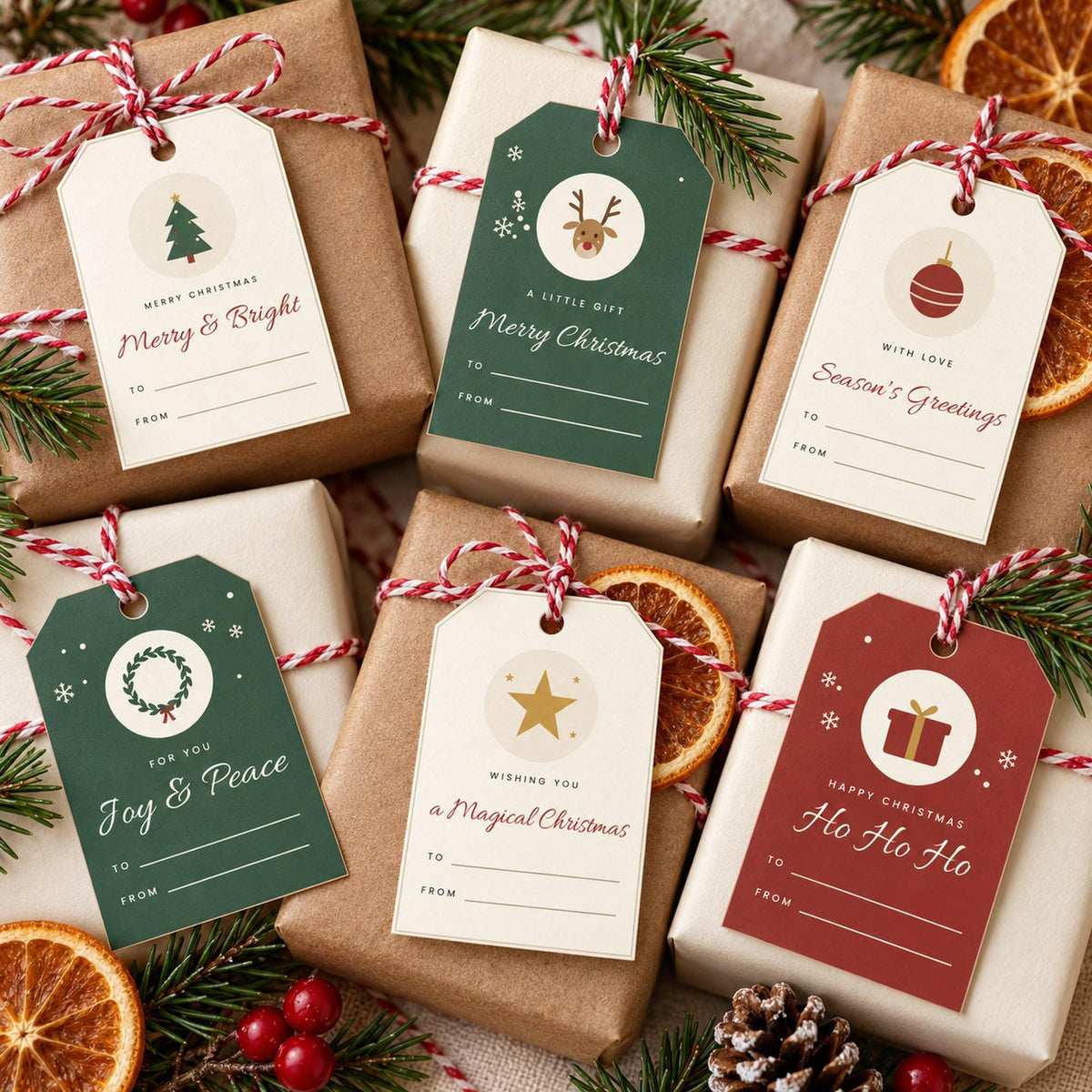 Christmas Gift Tags Printable, Christmas Eve Box Label, Letter from Father Christmas, Nice List Certificate, Reindeer Food, A4 Letter