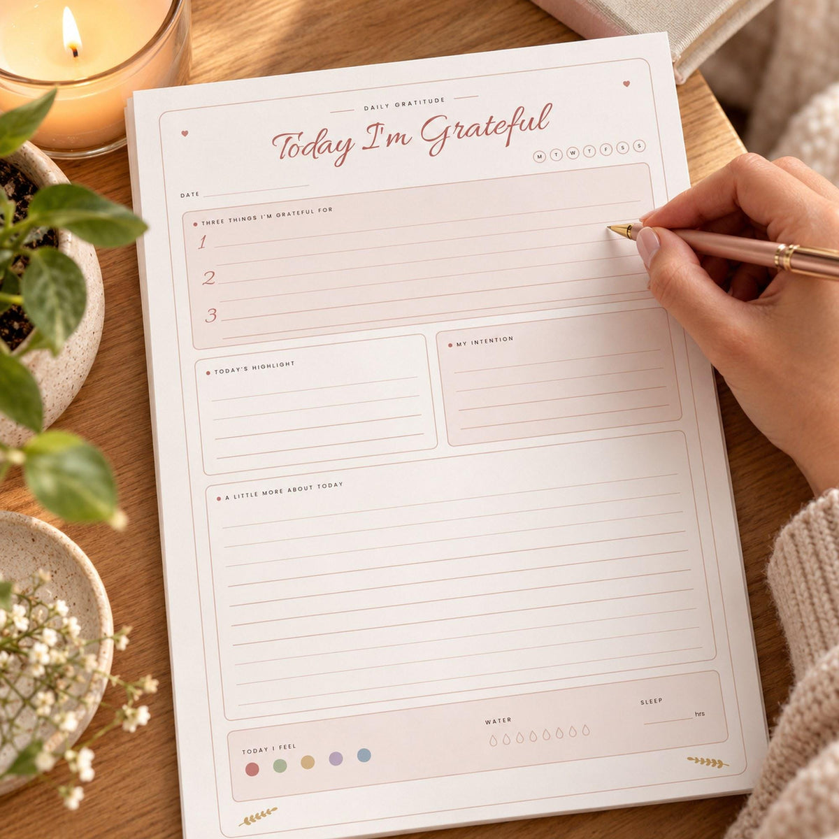 Mum Wellness Journal Printable, Gratitude Journal for Mums, Self Care Tracker, Mood Tracker, Mindful Mum, Undated, A4 A5 Letter