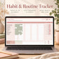 Habit Tracker Spreadsheet for Google Sheets & Excel, Monthly Routine Tracker, Daily Habit Checklist, Mood Tracker, Self Care Planner 2027