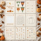 Halloween Kids Party Printables, Cute Halloween Activity Pack, Bingo, Word Search, Maze, Bunting, Treat Bag Tags, Boho Pumpkin, A4 Letter