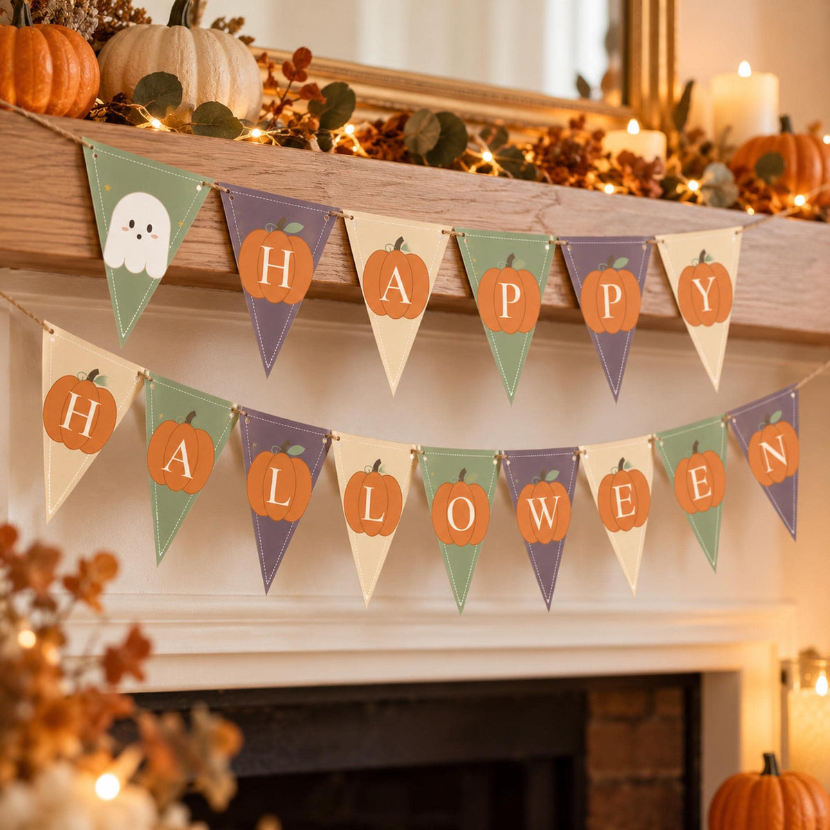 Halloween Kids Party Printables, Cute Halloween Activity Pack, Bingo, Word Search, Maze, Bunting, Treat Bag Tags, Boho Pumpkin, A4 Letter