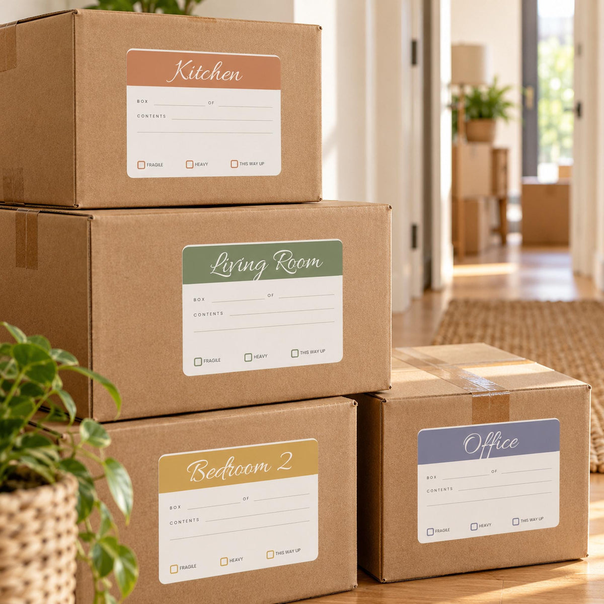 Moving House Planner Printable, Moving Checklist, Change of Address List, Box Labels, Packing Inventory, First Night Box, A4 & Letter