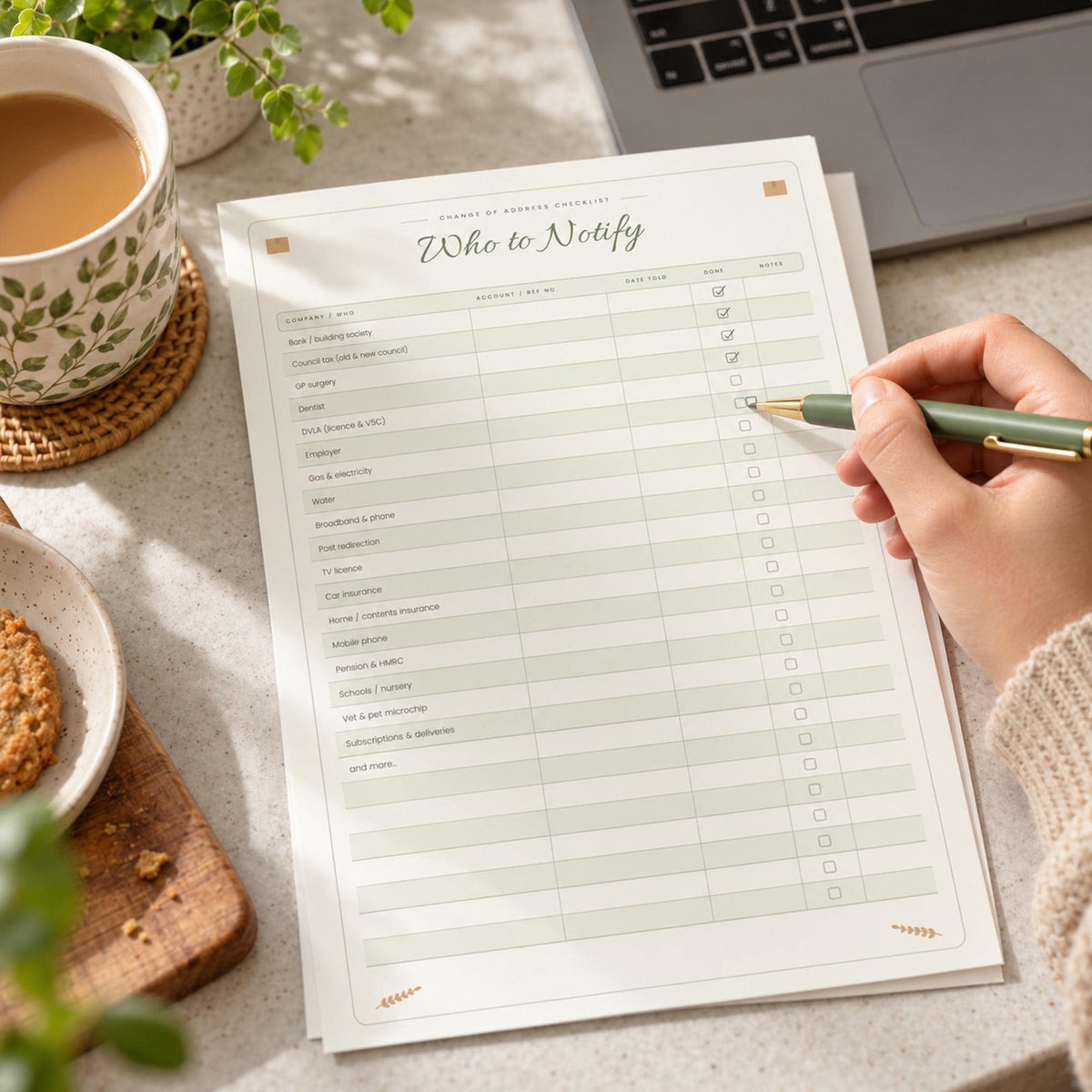 Moving House Planner Printable, Moving Checklist, Change of Address List, Box Labels, Packing Inventory, First Night Box, A4 & Letter