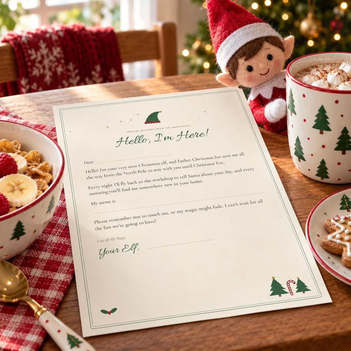 Christmas Elf Arrival Kit Printable, Elf Arrival Letter, 24 Daily Elf Notes, Elf Goodbye Letter, Elf Props, Kids Christmas