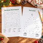 Kids Christmas Activity Pack Printable, Christmas Colouring Pages, Word Search, Maze, Dot to Dot, Kids Activity Book